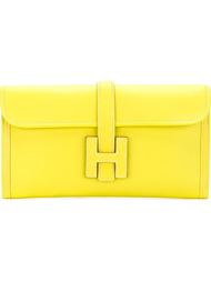 клатч с тисненым логотипом Hermès Vintage