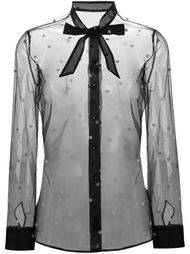 прозрачная блузка в горох Saint Laurent