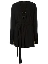 топ с декоративной шнуровкой  Balmain