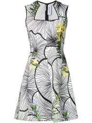платье А-образного силуэта с цветочным принтом Yigal Azrouel