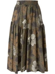 юбка-миди с цветочным принтом Kenzo Vintage