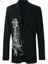 пиджак с графическим принтом Yohji Yamamoto