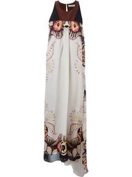 длинное платье с цветочным принтом Etro
