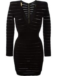 приталенное платье c V-образным вырезом  Balmain