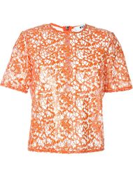 кружевной топ с пайетками MSGM