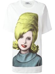 футболка с принтом портрета девушки Jeremy Scott