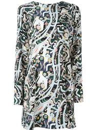 платье-шифт с контрастным поясом MSGM