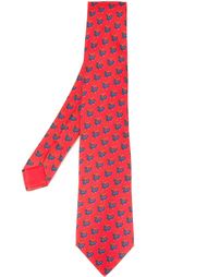 галстук с принтом оленей Hermès Vintage