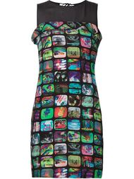 облегающее платье с принтом телеэкранов Jeremy Scott
