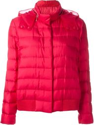 пуховик с капюшоном из органзы Moncler Gamme Rouge