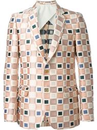 блейзер с жаккардовым квадратным узором Walter Van Beirendonck