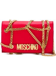 сумка на плечо с цепочной отделкой Moschino