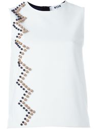 декорированная  блузка  MSGM
