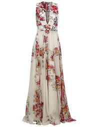 вечернее платье с цветочным принтом Zuhair Murad