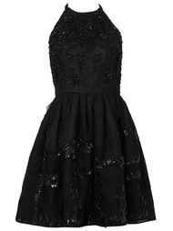 декорированное платье  Oscar de la Renta