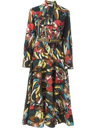 длинное платье-рубашка с абстрактным принтом Marni