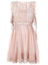 расклешенное платье с кружевной отделкой Red Valentino
