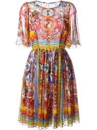 платье с принтом Carretto Siciliano Dolce &amp; Gabbana