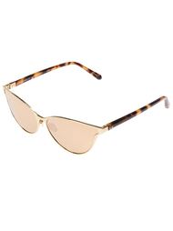 contrast leopard print sunglasses Linda Farrow