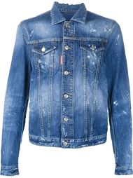 джинсовая куртка с потертой отделкой Dsquared2