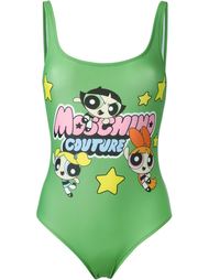 слитный купальник 'Power Puff Girls' Moschino