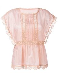 блузка с кружевное отделкой Red Valentino