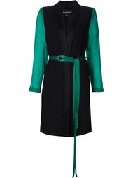 пальто с контрастными панелями и поясом Ann Demeulemeester