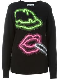 джемпер с неоновыми элементами Moschino