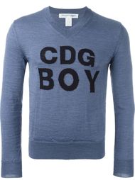 джемпер с логотипом в технике интарсия Comme Des Garçons Shirt Boy