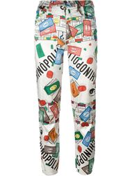 брюки с принтом 'Monopoly'  Moschino Vintage