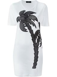 платье с принтом пальмы  Dsquared2