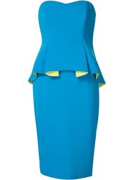 платье с баской Badgley Mischka