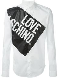 рубашка с принтом логотипа Love Moschino