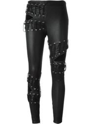 брюки со шнуровкой и вырезными деталями Saint Laurent