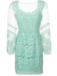 кружевное платье с прозрачными рукавами Blumarine