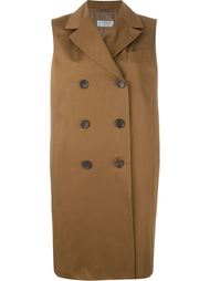 двубортное пальто без рукавов Alberto Biani