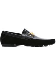 мокасины с эффектом крокодиловой кожи  Versace