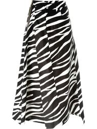 юбка А-образного кроя  с зебровым принтом  Junya Watanabe Comme Des Garçons
