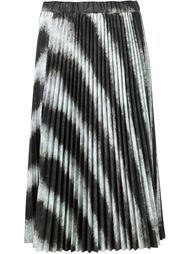 плиссированная юбка с зебровым принтом Comme Des Garçons