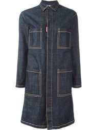 джинсовое пальто с контрастной строчкой Dsquared2
