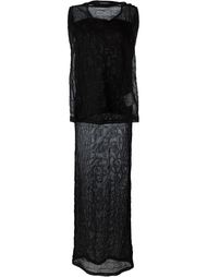 вязаное прозрачное платье  Junya Watanabe Comme Des Garçons