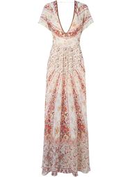вечернее платье с цветочным принтом   Etro