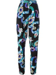 брюки с принтом змей MSGM