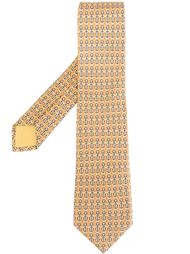 галстук с принтом якорей Hermès Vintage