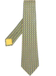 галстук с сетчатым принтом Hermès Vintage