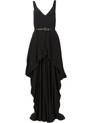 длинное драпированное платье Vera Wang