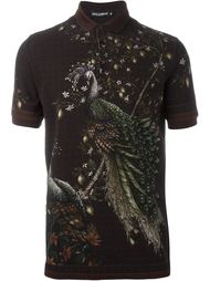 рубашка поло с павлином Dolce &amp; Gabbana