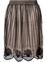 юбка с вышивкой  Red Valentino