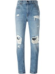 джинсы с декоративными потертостями Alexander Wang