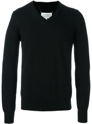 вязаный свитер c V-образным вырезом   Maison Margiela